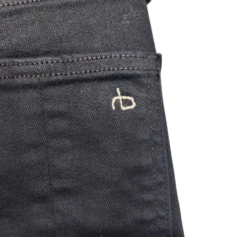 Rag & Bone Women's Black Solid Mid Rise Slim Fit Cate Ankle Skinny Jeans Size 24 - Picture 7 of 9